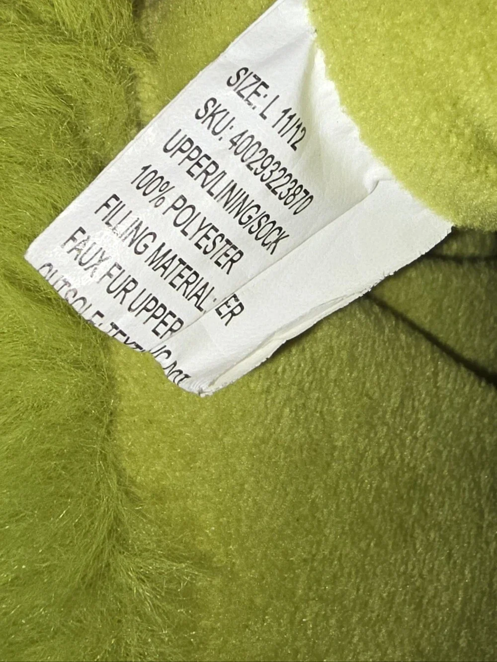 Christmas Grinch slippers US Men Size 10/11